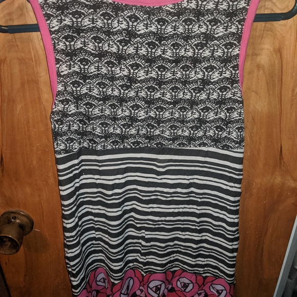 Urban Outfitters M tunic tank top black, fuschia, - Picture 4 of 5